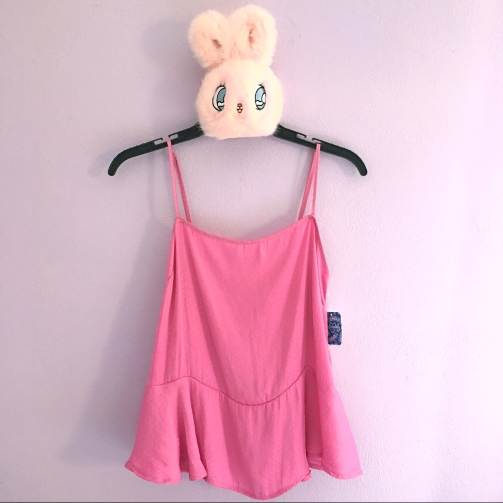 🆕NWT! Free People Pink Dot Cami